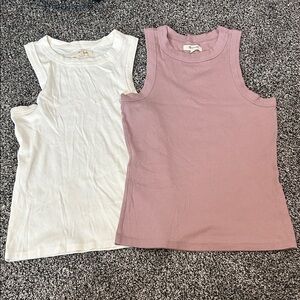 2 Madewell Ribbed Tank Tops